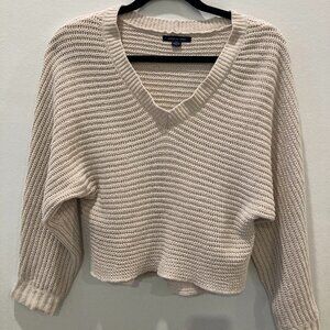 American Eagle Beige Knit Sweater